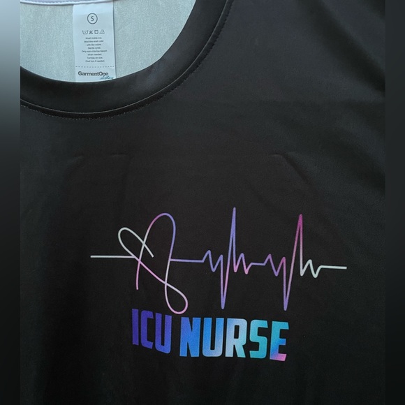 2🍒/$36~ICU Nurse Multi Colored Caduceus Logo Shirt~Small - Picture 7 of 10